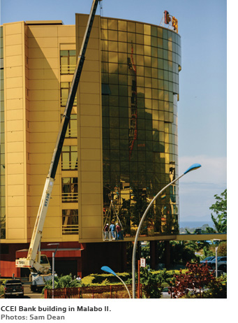 CCEI Bank building in Malabo II. Photo: Sam Dean